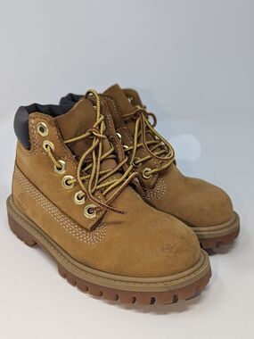Timberland Kids Wheat/Tan Suede Lace-Up Work Boots